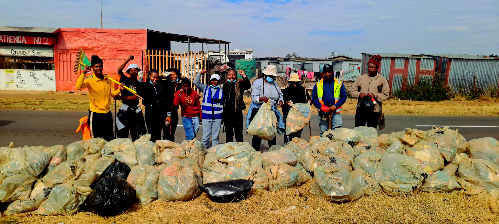 Soweto community members participating in recycling and waste management programs